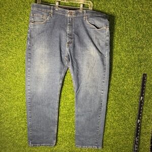Wrangler Men's Regular Fit Straight Leg Blue Denim Jeans‎ Size 38x29